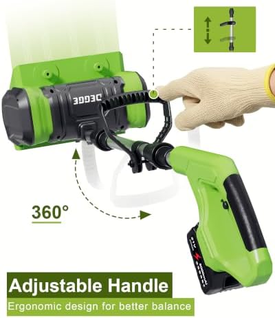 DEGGE Electric Cordless Snow Shovel, 2X 3.0Ah/ 21V/ 12-Inch Battery