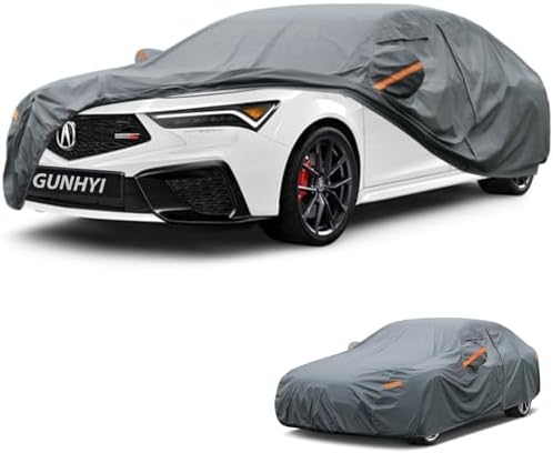 GUNHYI Premium Car Cover Custom Fit Acura Integra Type S(2023-2026), 16 Layers Heavy Duty Car Cover Waterproof All Weather with Zipper Door for Sun Rain Snow Dust Uv Protection