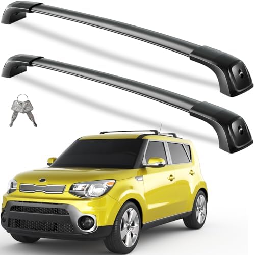 Wonderdriver 330lbs Roof Rack Cross Bars for Kia Soul 2014-2019