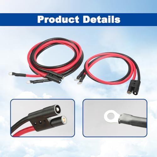 Snow Plow Power Ground Cable Repair Kit for BOSS Plows, Truck and Plow Side Replacement Harness Fit HYD01684 HYD01690