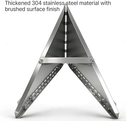304 Stainless Steel Roof Snow Diverter Snow Guards,Snow Splitter for Metal Roofs,Roof Vent Snow Guard，forprotection Stack Pipes and Chimneys Roof（Universal Adjustable Angle，Brushed Surface）