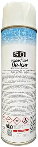 SQ Windshield De-Icer Frost and Snow Remover, 14.5 oz per can (1)