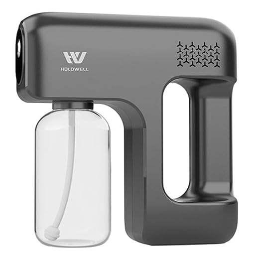 Disinfectant Fogger Machine, Cordless Electric Blue Light Disinfection Gun, Nano Sprayer for Salon/School/Hospital/Home/Office/Car/Gym/High-Contact Item Etc. (Gray)