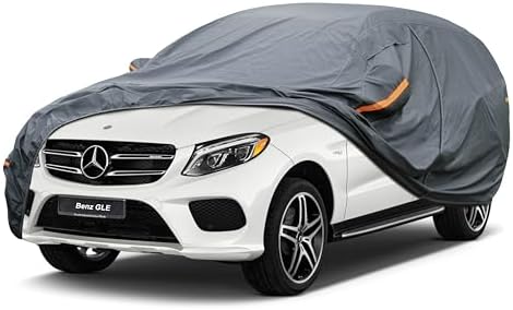 GUNHYI Premium Car Cover Custom Fit Mercedes-Benz GLE350 GLE400 GLE450 GLE43 GLE53 GLE63, 16 Layers Heavy Duty Car Cover Waterproof All Weather with Zipper Door for Sun Rain Snow Dust Uv Protection