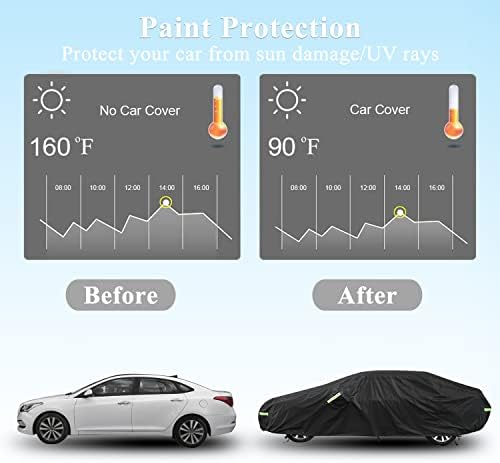 Car Cover for Honda Accord, Waterproof with Door Zipper