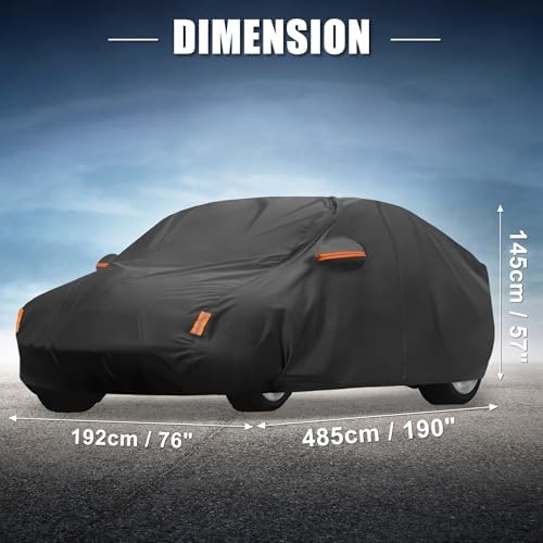 X AUTOHAUX Waterproof Full Car Cover for Tesla Model Y 2020-2025 210D-PU