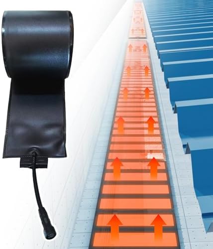 Outdoor Electric Snow Melting Mats for Roof and Gutters, 50℃/122℉ Roof Snow De-Icing Kit, Roof Heat Tape for Ice Dam & Pipe,PVC Flexible Material-Supports Curling,360cm/11.8ft