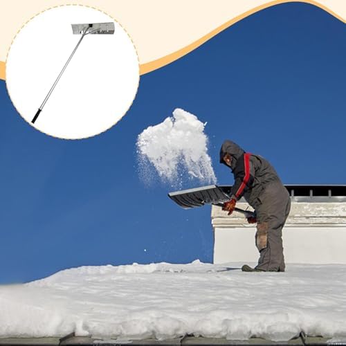 Heavy Duty Snow Rake, 5-Piece Pole System