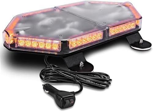 LAMPHUS NanoFlare 17 Inch 56W Amber LED Strobe Light Bar For Truck Vehicle