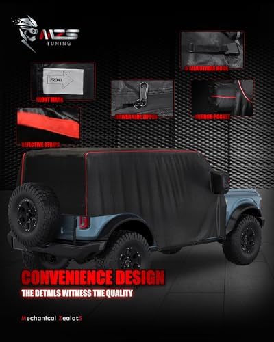 MZS 600D Waterproof Outdoor Cab Cover for Bronco 4 Door 2021-2026