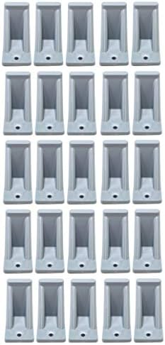 JSP Manufacturing Light Grey Plastic Mini Roof Snow and Ice Guard - Multi-Quantity Pack | Prevent Sliding Snow Stop Buildup (25)