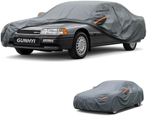 GUNHYI Premium Car Cover Custom Fit Acura Legend, 16 Layers Heavy Duty Car Cover Waterproof All Weather with Zipper Door for Sun Rain Snow Dust Uv Protection