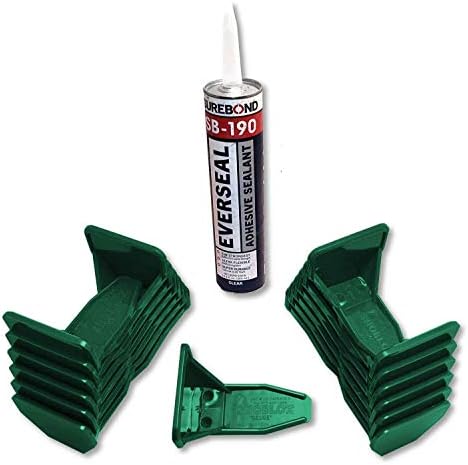 Deuce Snow Guards for Metal Steel Corrugated Roof (25 Pieces with Adhesive) (Hunter Green)