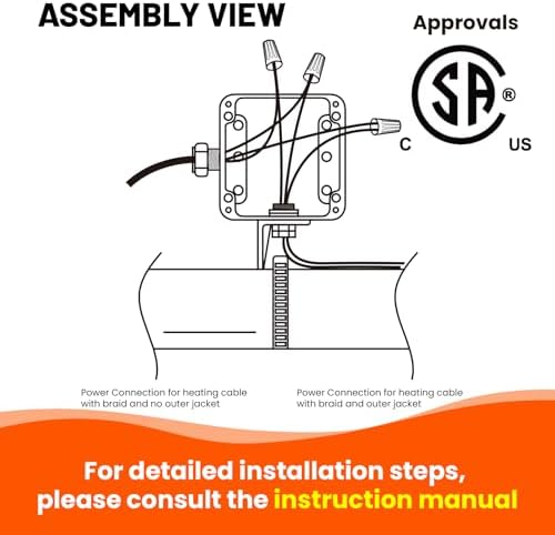 CSA Self-Regulating Heat Cable Power Connection Kit