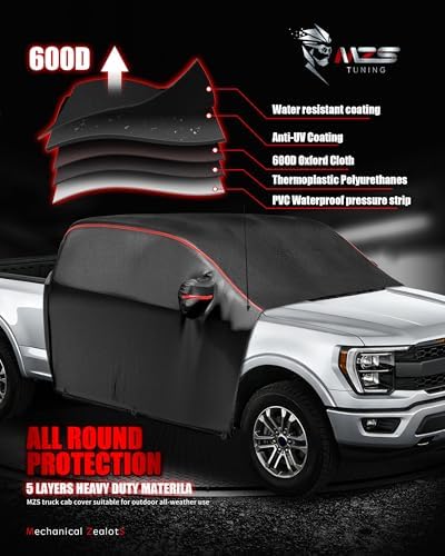 MZS 600D Waterproof Outdoor Cab Cover for F150 F250 Super Crew 2015-2026