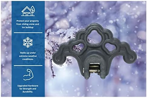 JSP Manufacturing Plastic Roof Ice Guard Snow Guard Snow Stops for Standing Seam Metal Roofing - Multi-Color/Multi-Pack Listing (5, Black)