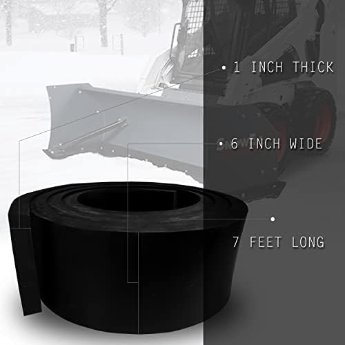 SIMOND STORE Rubber Snow Plow Cutting Edge – Heavy Duty 84" x 6" x 1"