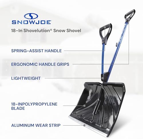 Snow Joe Snow Shovel with 18-Inch Blade and Assist Handle, SJ-SHLV01