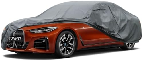 GUNHYI Premium Car Cover Custom Fit BMW i4, 16 Layers Heavy Duty Car Cover Waterproof All Weather with Zipper Door for Sun Rain Snow Dust Uv Protection
