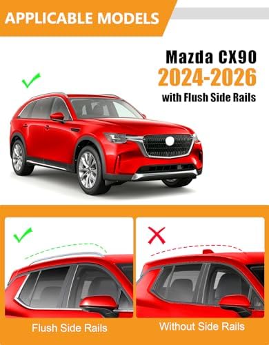 KINGGERI 300lbs Roof Rack Cross Bars for 2024-2026 Mazda CX90 & CX-90 PHEV