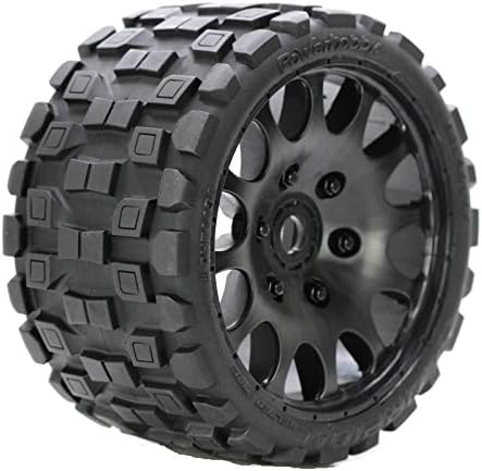 Powerhobby Scorpion Belted Monster Truck RC Tires/Wheels w 17mm Hex (4) Sport Compound FITS : Arrma Outcast Kraton Talion Notorious Fazon Speed Run …
