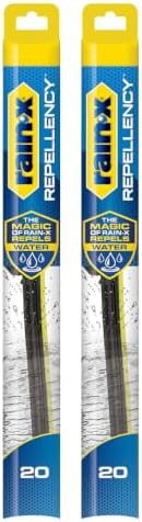 Rain-X 810362 Repellency Water Repellent Wiper Blades, 20" Windshield Wipers (Pack of 2), All Weather Streak-Free for Enhanced Visibility w/Water Repellency Formula [Amazon Exclusive]