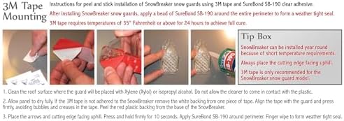 SnowBreaker Snow Guards 25 Pieces for Metal Roofs (Peel and Stick)