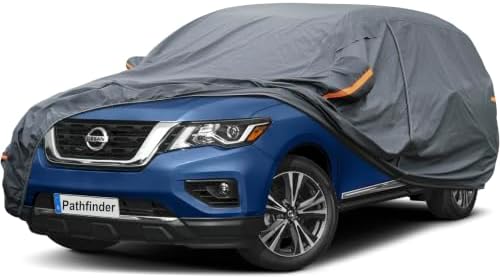 GUNHYI Premium Car Cover Custom Fit Nissan Pathfinder, 16 Layers Heavy Duty Car Cover Waterproof All Weather with Zipper Door for Sun Rain Snow Dust Uv Protection