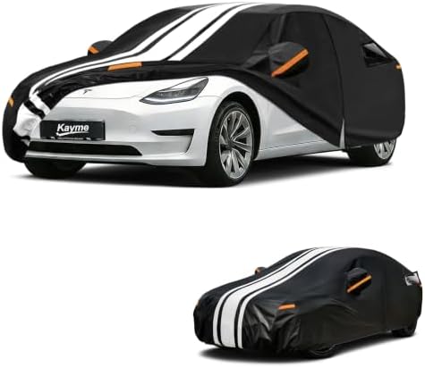 Kayme Heavy Duty Car Cover Custom Fit for Tesla Model 3 (2017-2026)