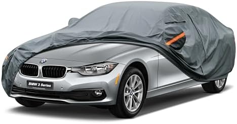 GUNHYI Premium Car Cover Custom Fit BMW 3 Series M3 320i 325i 328i 330i 335i (2007-2026), 16 Layers Heavy Duty Car Cover Waterproof All Weather with Zipper Door for Sun Rain Snow Dust Uv Protection