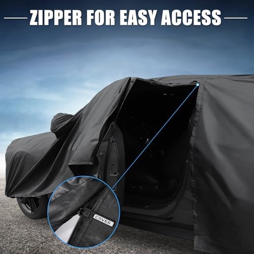 X AUTOHAUX Full Car Cover for Mini Cooper 2DR 2002-2021 210D-PU w/Zipper