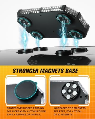 LUMENIX 56 LED Green Rooftop Beacon Strobe Light Bar for Trucks