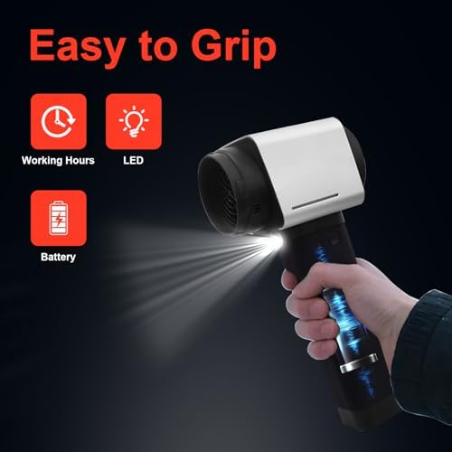 Car Dryer Air Blower, Cordless Handheld Turbo Jet Leaf Blower for Car Drying Keyboard Dust Removal, Portable 750W 4 Speed Setting High Power Electric Cleaning Tool