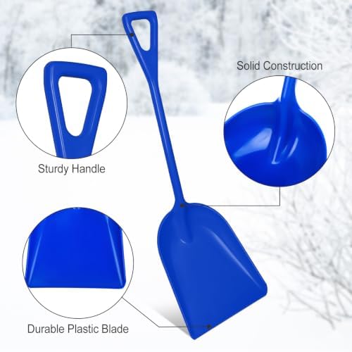 Frienda 6 Pcs Plastic Snow Shovel Large Scoop Shovel, Multicolor