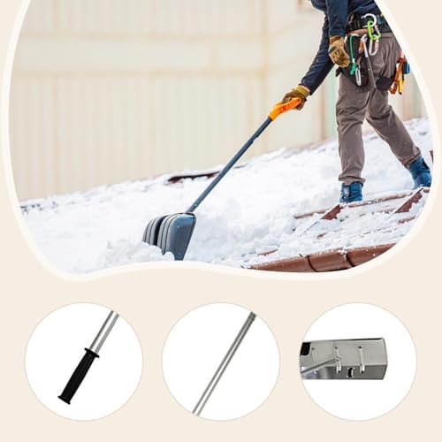 Heavy Duty Snow Rake, 5-Piece Pole System