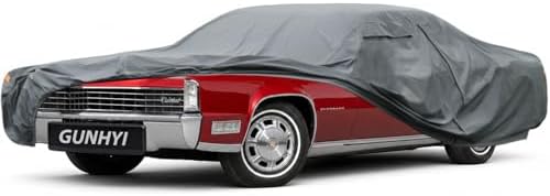 GUNHYI Premium Car Cover Custom Fit Cadillac Eldorado, 16 Layers Heavy Duty Car Cover Waterproof All Weather with Zipper Door for Sun Rain Snow Dust Uv Protection