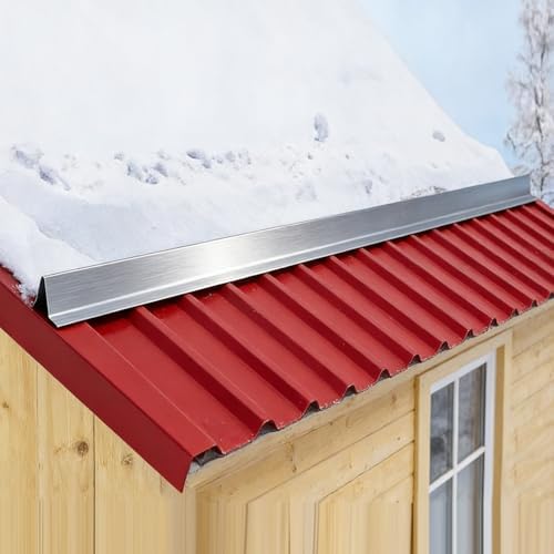 20 Pack 48 Inch Aluminum Roof Snow Guards, Metal Roof Snow Stops with Screws, Ice Guards for Metal Roofing Panels, Prevent & Ice Sliding, Silver
