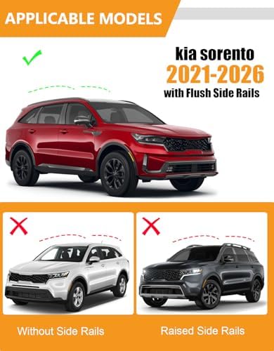KINGGERI Roof Rack Cross Bars for 2021-2026 KIA Sorento & Sorento Hybrid