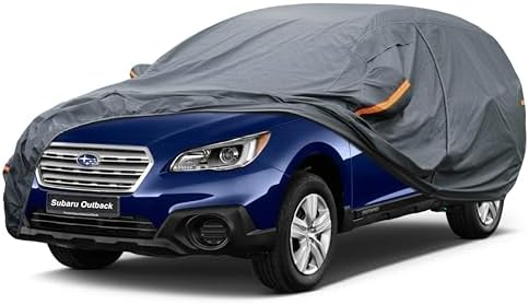 GUNHYI Premium Car Cover Custom Fit Subaru Outback (1994-2019), 16 Layers Heavy Duty Car Cover Waterproof All Weather with Zipper Door for Sun Rain Snow Dust Uv Protection