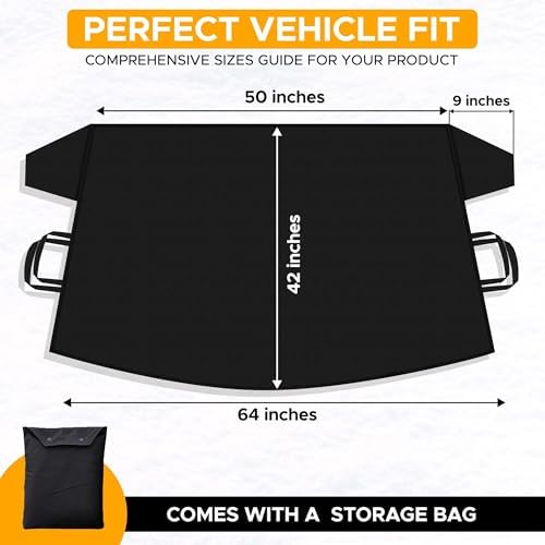 EcoNour Car Windshield Cover for Ice and Snow, Front Windshield Snow Cover