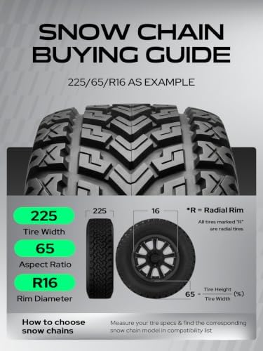 YHTAUTO Snow Tire Chains for Truck/SUV/Passenger Car/Pickup | SWC0018