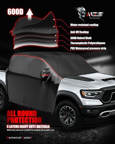 MZS 600D Waterproof Cab Cover for RAM 1500 2500 3500 Crew Cab 2010-2023