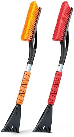EcoNour 27" Car Snow Brush and Ice Scraper (2 Pack) Windshield Snow Scraper