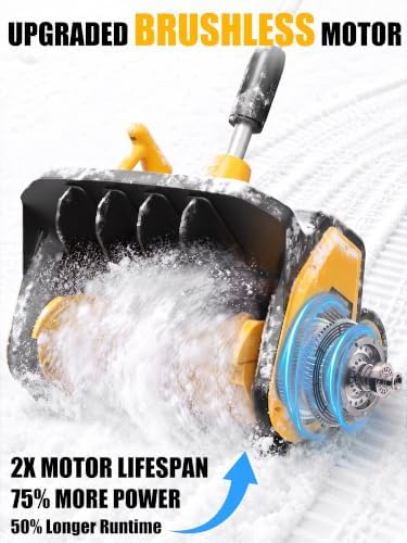 18" Cordless Snow Shovel Compatible with DeWalt 20V Max Battery (Bare Tool)