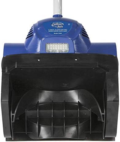 Snow Joe 324E Electric Snow Shovel with LED Headlight, Fast, Back-Saving Snow Thrower for Driveway and More, 10 Amp, 11 Inches, Blue