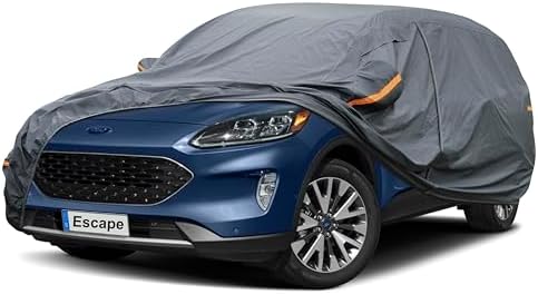 GUNHYI Premium Car Cover Custom Fit Ford Escape (2008-2026), 16 Layers Heavy Duty Car Cover Waterproof All Weather with Zipper Door for Sun Rain Snow Dust Uv Protection