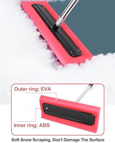 Leaf Roof Rake, 78-157in Adjustable Length Snow Roof Rake，141.7in
