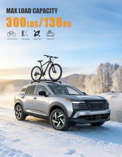 KINGGERI 300lbs Lockable Roof Rack Cross Bars for 2025 2026 Nissan Kicks