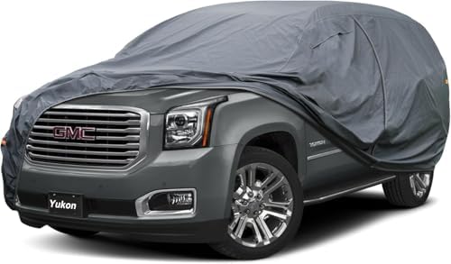 GUNHYI Premium Car Cover Custom Fit GMC Yukon XL (2000-2026), 16 Layers Heavy Duty Car Cover Waterproof All Weather with Zipper Door for Sun Rain Snow Dust Uv Protection