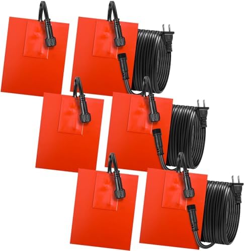 Threlaco 6 Pcs Engine Heater 4 x 5in 120V 150W Silicone Oil Pan